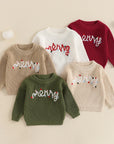 MERRY EMBROIDERY KNIT SWEATER