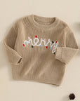 MERRY EMBROIDERY KNIT SWEATER