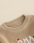 MERRY EMBROIDERY KNIT SWEATER